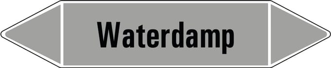 Waterdamp leidingmarkering op vel 252 x 52 mm - 3 per vel
