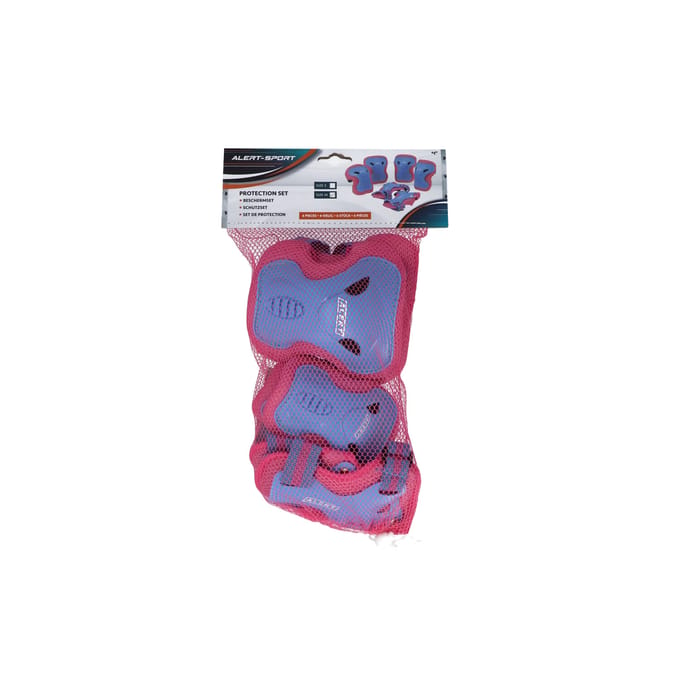 Alert Skate Beschermset Kinderen 3-delig - Kniebeschermer - Polsbeschermer - Elleboogbeschermer - Roze - Maat M