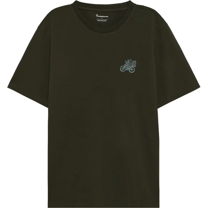 Geborduurde biologische katoen T-shirt KnowledgeCotton Apparel