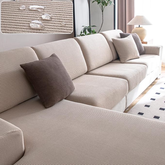 Housse de canapé élastique de luxe réglable pour canapé de salon 1 2 3 4 places en forme de L S