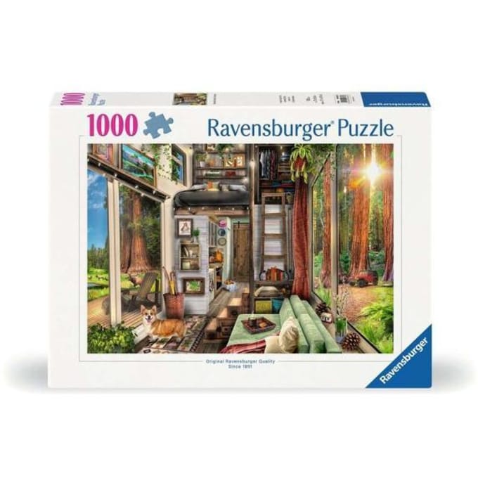 Ravensburger Jigsaw Puzzle Tiny House In Redwood Forest 1000pcs. 2D Puzzels