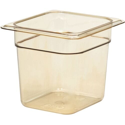 (6 stuks) CAMBRO H-PAN™ - Hittebestendige Gastronormbak 1/6 - Amber - Hoogte: 150mm