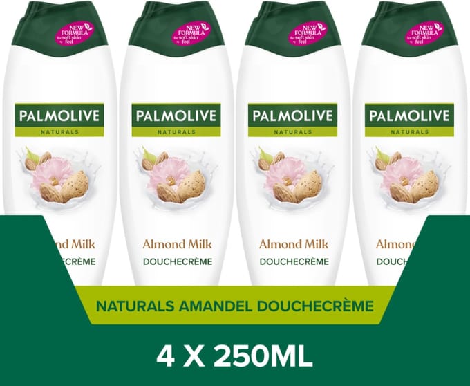 Palmolive Naturals Amandel Douchecrème - 4 x 500ml - Voordeelverpakking