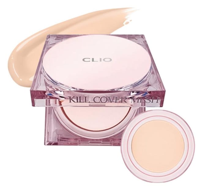Clio Kill Cover Mesh Glow Cushion Set 15g + Navulling 15g #3-BY Linen gray
