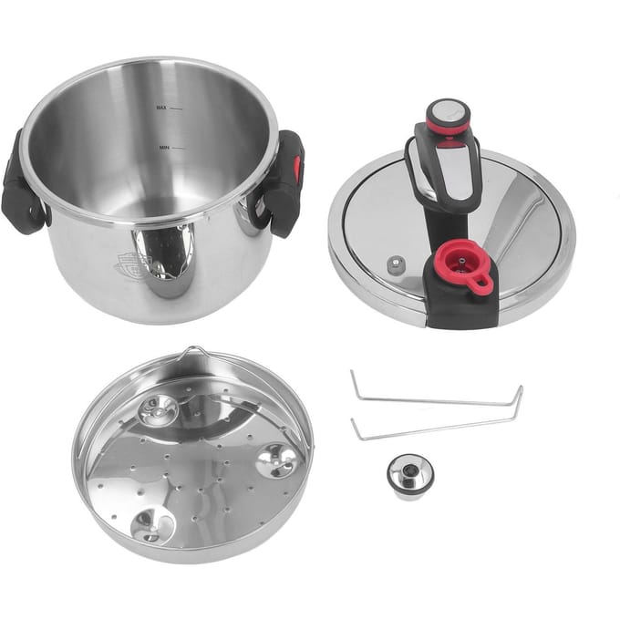 Autocuiseur électrique 6L Acier inoxydable 304 2 vitesses Cuisinière Multi-cuiseur Batterie de cuisine L white