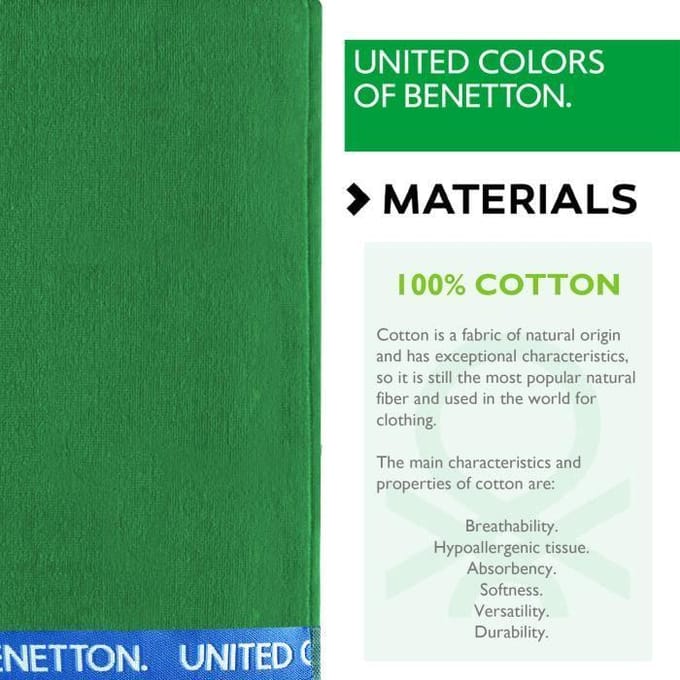 Serviette de plage - CASA BENETTON - 100% Coton - 90x160 cm - 380 g/m2 - Vert vert