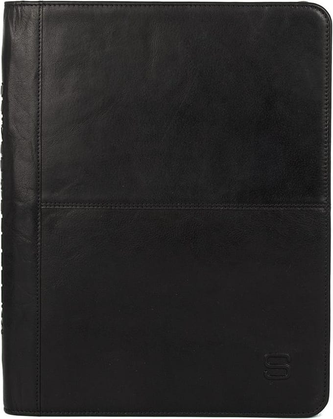Leren Schrijfmap - 12 inch - Boston - Zwart