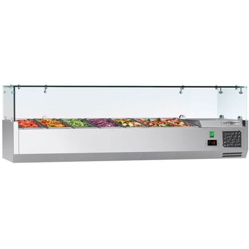 GGM Gastro Opzetkoelvitrine ECO - 1500x395mm - 6x GN 1/3 zilver