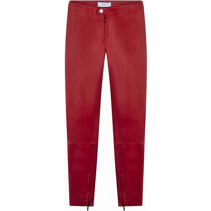 DNA Amsterdam Pants Smith Funky Red Taglia: 32 | Pantaloni di pelle Outlet | Donna | Rosso