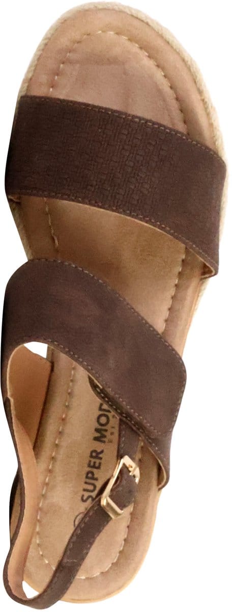 Sandalen met plateauzool en bandje