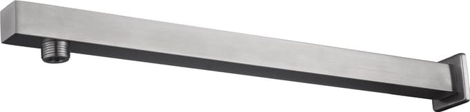 Wiesbaden 304 douchearm met muurbevestiging vierkant 40 cm geborsteld RVS