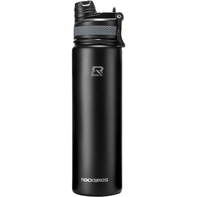 Rockbros 35210029002 thermal bicycle bottle for drinks 650 ml - black