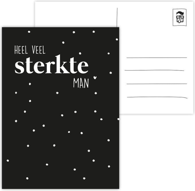 Heel veel sterkte man ansichtkaart