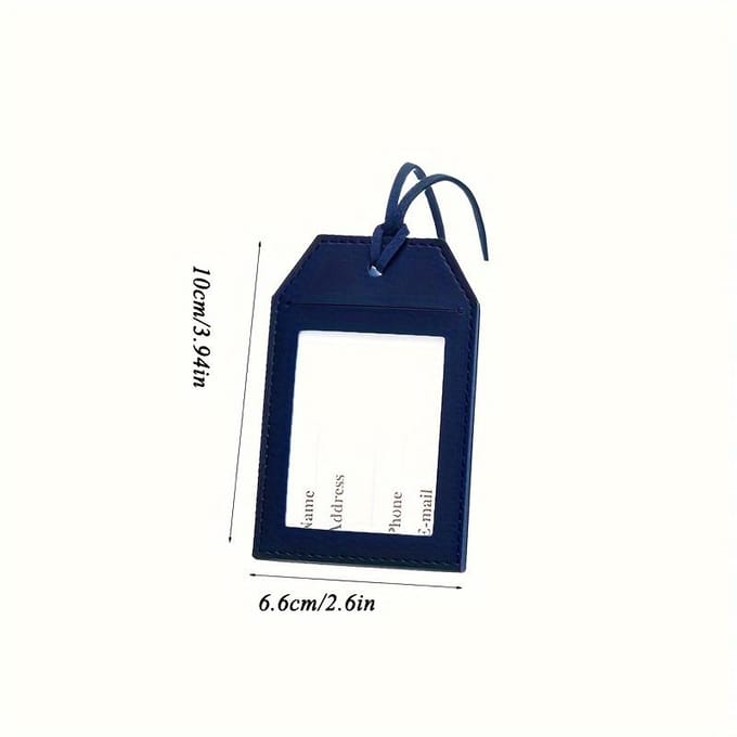 2 pcs (1 sangle de bagage + 1 étiquette de bagage) Sangle de protection de bagage réglable, sangle de chariot de voyage, sangle de bagage, sangle plate, étiquette de bagage en PU 2pcs blue