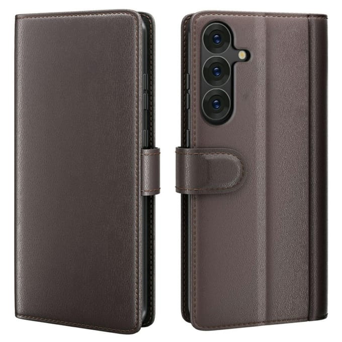Amorus Samsung Galaxy S26 Luxe Lederen Bookcase Bruin