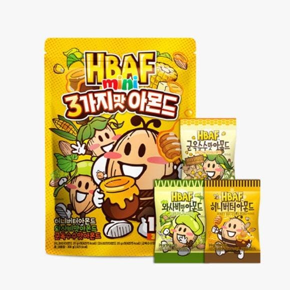 HBAF BAF Mini Verschillende Types Amandel 15/20 Pakken 20g (5 opties) 3 Type (20g x 15ea) brown