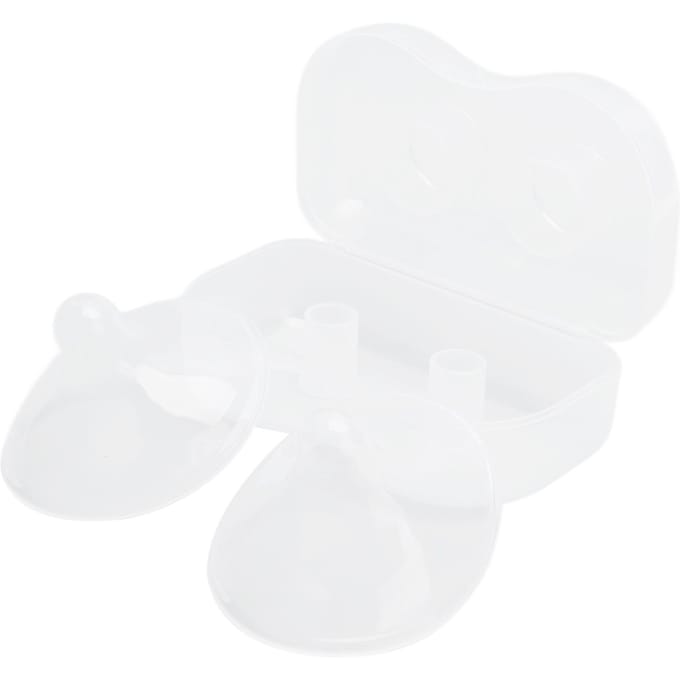 2 Sets Transparante Tepelbeschermers Vloeibare Siliconen Borstvoedings Beschermhoes voor Kraamvrouwen white