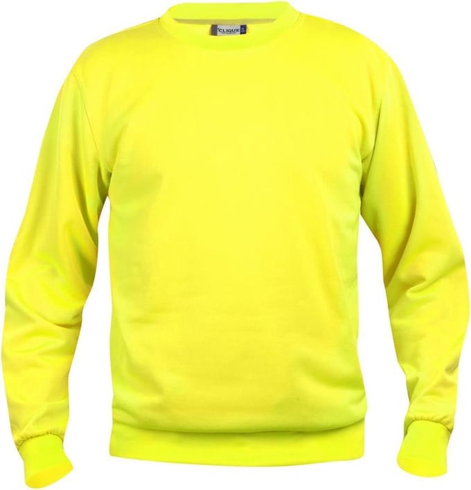 Basic roundneck signaalgeel m