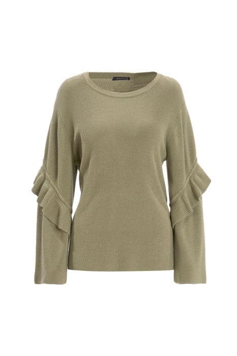 River Woods Boatneck Swt Ls Ruche Details Green Taglia: L | Maglioni a maglia Outlet | Donna | Verde