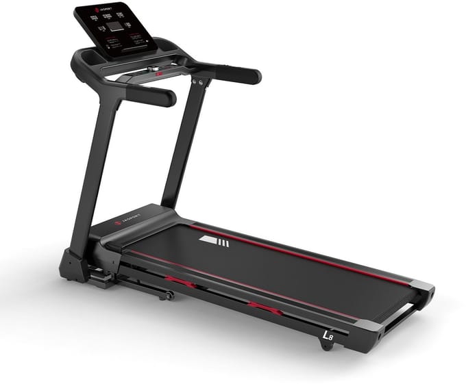 JASPORT L8 Loopband voor Thuis – Inklapbaar, 22 km/u, Elektrische Helling tot 20%, Loopvlak 145 × 48 cm, 70 Programma’s, Max. 120 kg