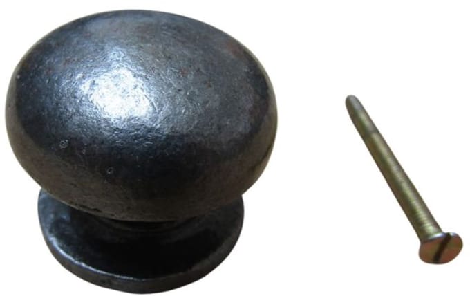 Burlington Mushroom Cabinet Knob Antique Iron 40mm