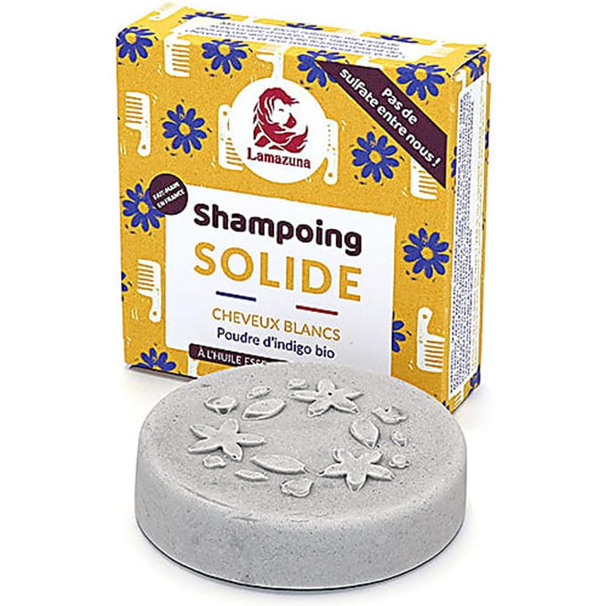 Lamazuna Shampoo Blok Indigopoeder wit en geblondeerd haar