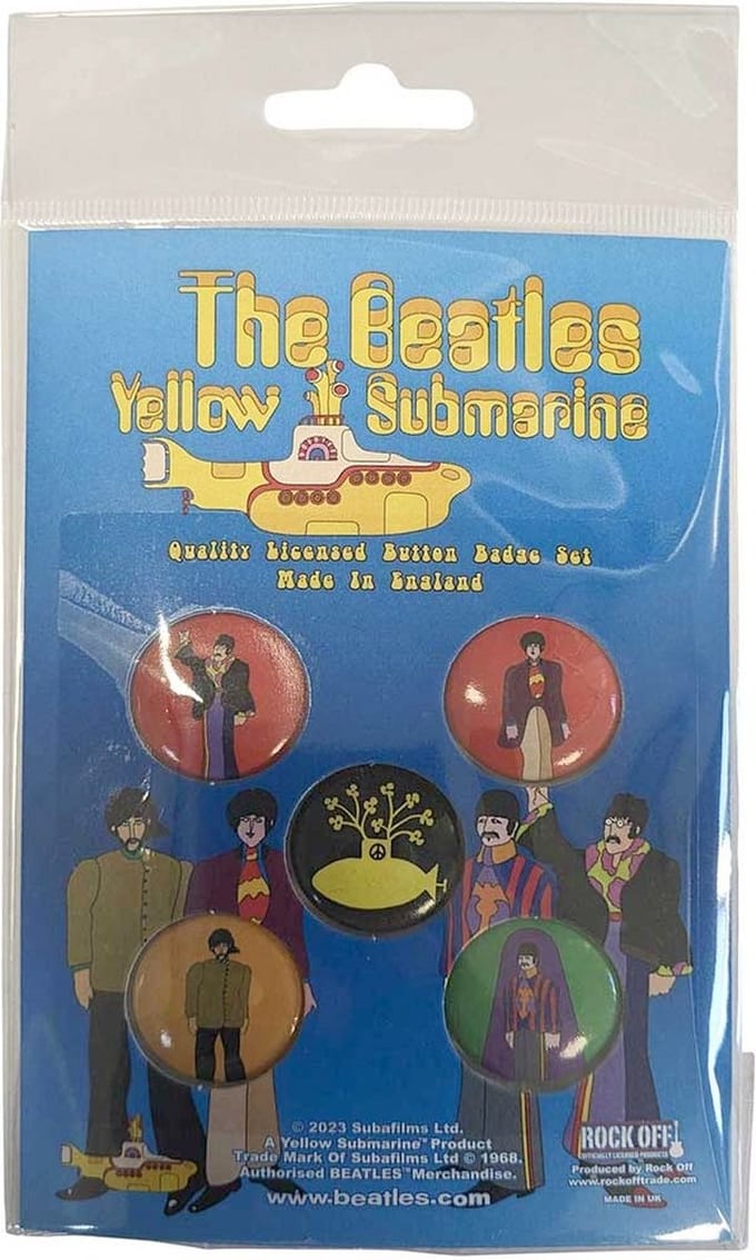 The Beatles - Yellow Submarine Badge/button - Set van 5 - Multicolours