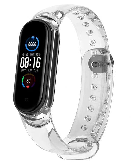 Xiaomi Mi Band 5 zon-verkleurend crystal bandje (transparant)