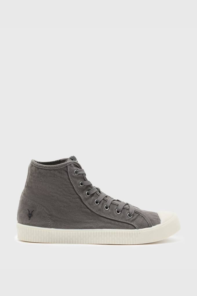 AllSaints Max High Top Grey Size: 42 | Sneakers Outlet | Heren | Grijs