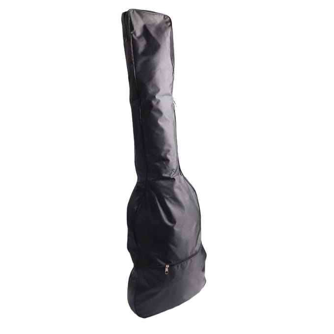 Sac pour Basse en Tissu Oxford Imperméable Couche Unique Léger Sac à Dos pour Guitare Basse avec Sangle Réglable black