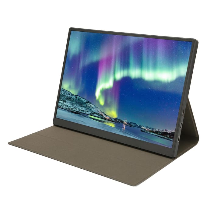 10,5 inch Kleine Monitor 1920x1280 FHD IPS Scherm Draagbare Mini Monitor met PU Lederen Hoes voor Laptop