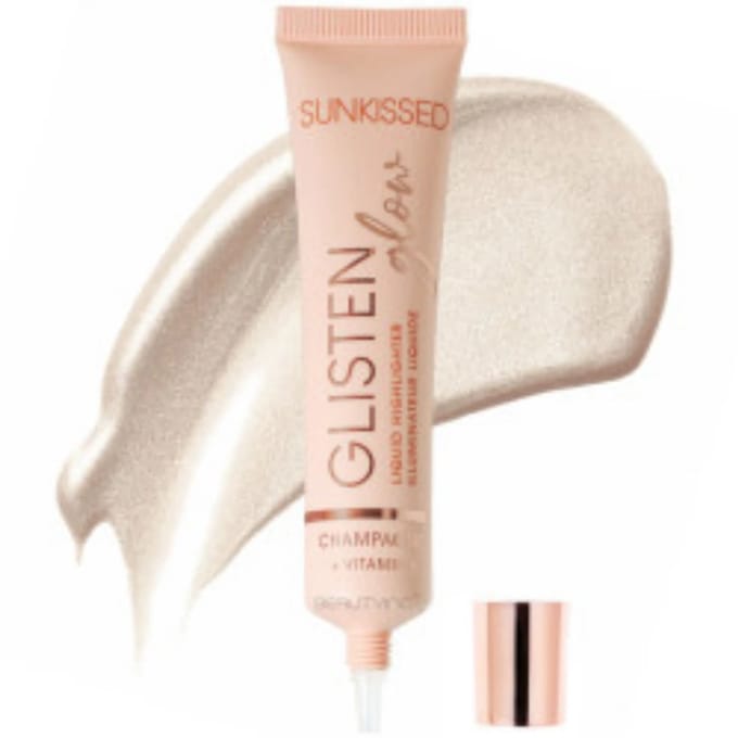 Sunkissed Glisten Glow Liquid Highlighter - Champagne - Vegan