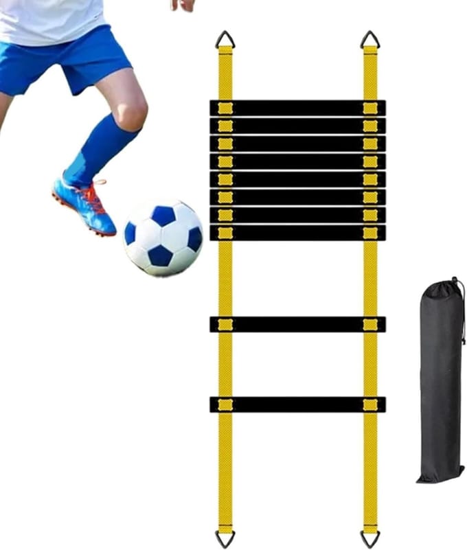 Coördinatieladder - Trainingsladder Behendigheid - Sporttraining Versnellen - Vaste Breedte Indeling - 5 meter - Geel