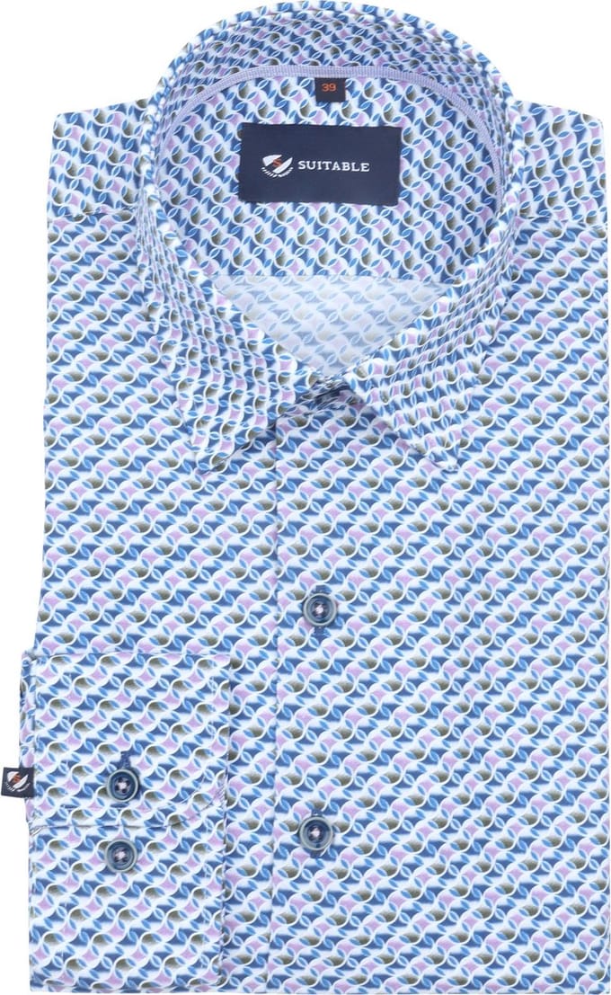 Suitable Overhemd Royal Opt Multicolour - Maat 38 - Heren - Casual Shirt