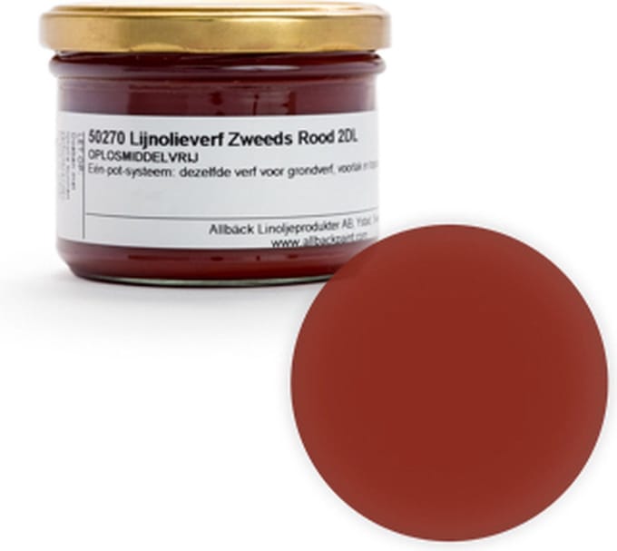Zweeds Rood/Brick Red Lijnolieverf - 0,2 liter