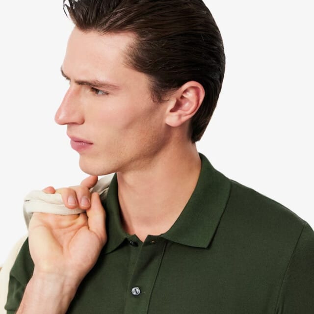 Lacoste Poloshirt Paris Piqué Donkergroen - Maat S - Heren