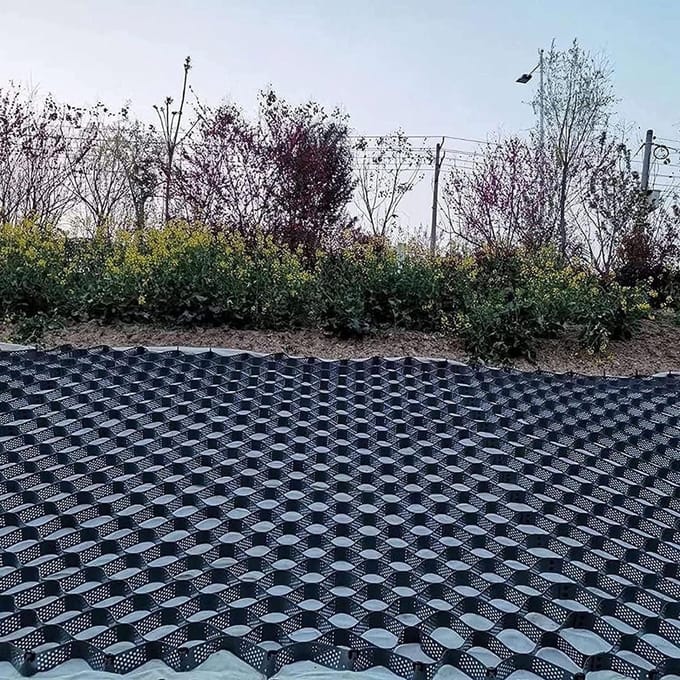 Grind Tegels - Opritaan Tegels - Grind Stabiliseren - Honingraat Structuur - 4 x 5 m - Zwart