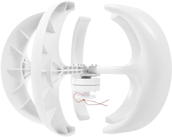Verticale windturbine - Windgenerator - Energie opwekken - Hoge efficiëntie - 600W 12V - Wit