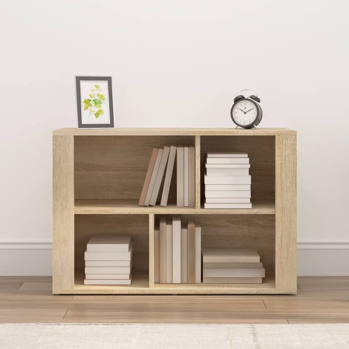 vidaXL - Dressoir - 80x30x54 - cm - bewerkt - hout - sonoma - eikenkleurig