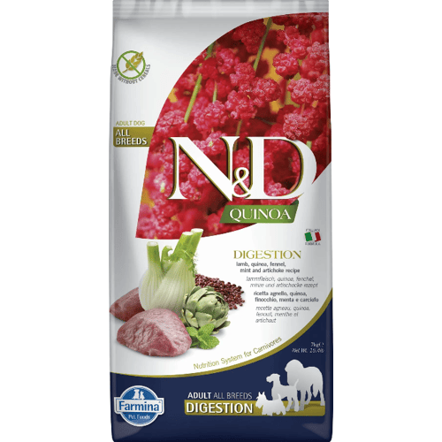 Farmina N&D quinoa spijsvertering volwassen middelgroot/groot lam 7 kg