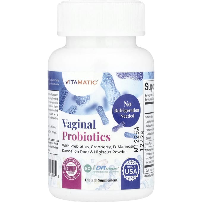 Vitamatic, Vaginale Probiotica, 60 Drcaps® Hypromellose Capsules