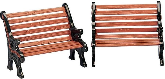 Lemax - Park Bench -  Set Of 2 - Kersthuisjes & Kerstdorpen