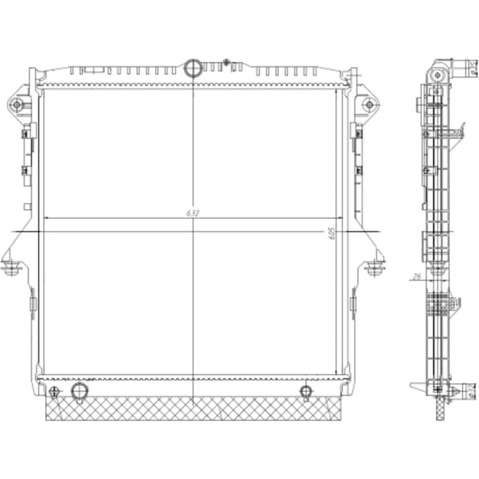 Radiator, motorkoeling NRF 560001