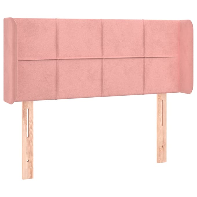 vidaXL - Hoofdbord - LED - 93x16x78/88 - cm - fluweel - roze
