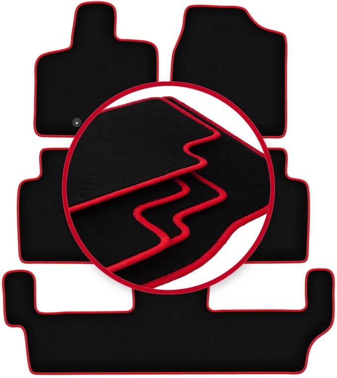 CARLUX-RED automatten voor: Lancia Voyager 7-zitter (2011-2016)