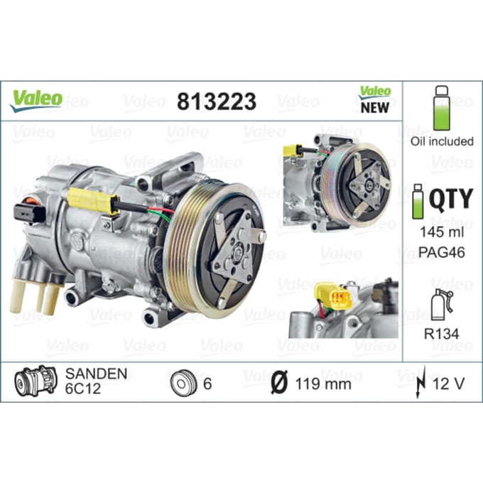 Compressor airconditioning VALEO 813223