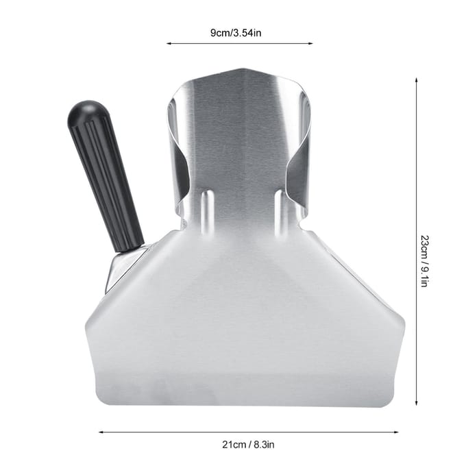 Multifunctionele Keuken Verdikte Roestvrij Staal Friet Schep Chips Zakvuller Schep gray