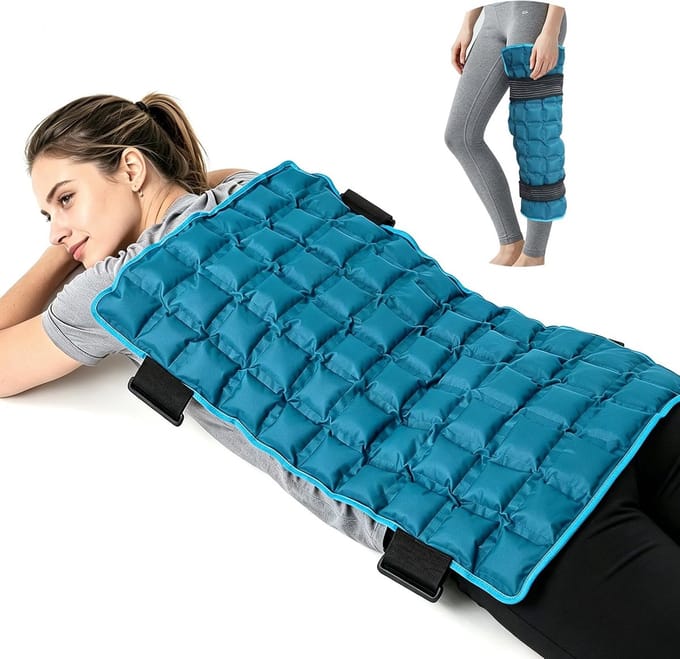 IJs Zak - Koelpack - Blessurebehandeling - Lichaamsvormende structuur - 58x35 cm - Blauw
