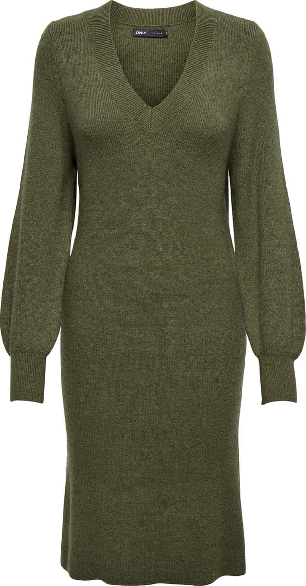 ONLY - ONLKATIA LS V-NECK DRESS KNT - Dames - Mini jurken