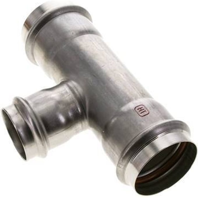 Tee Press Fitting - 42mm & 54mm Persmof - RVS
